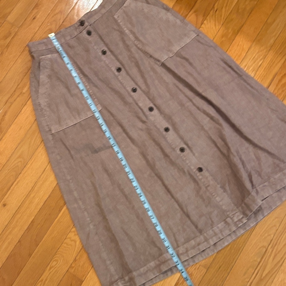 Universal Thread Button-Front A-Line Midi Skirt i… - image 5